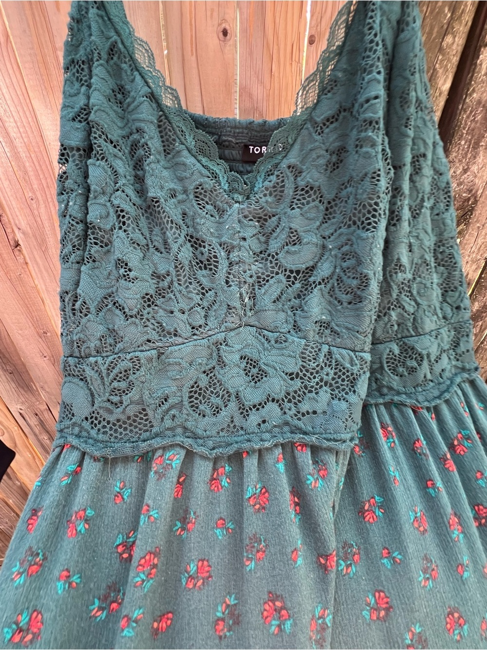 torrid Teal Lace Tank Top Size 3